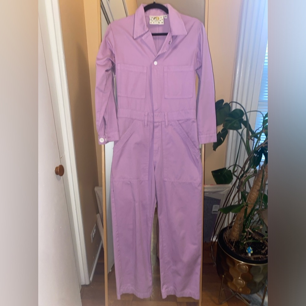 Big Bug Press long sleeve purple jumpsuit XS